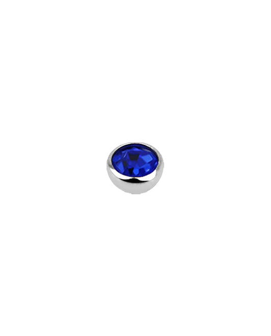 16g - Dark Blue - 3mm Gem - Half Ball End