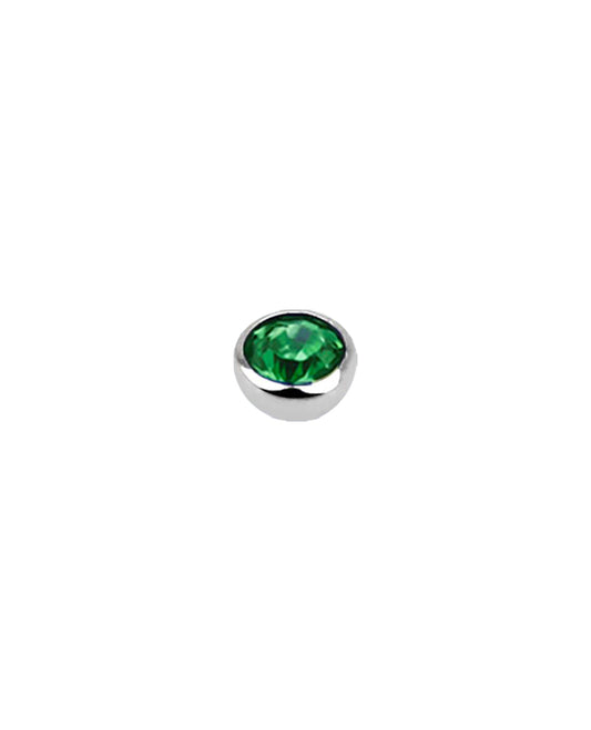 16g - Dark Green - 3mm Gem - Half Ball End