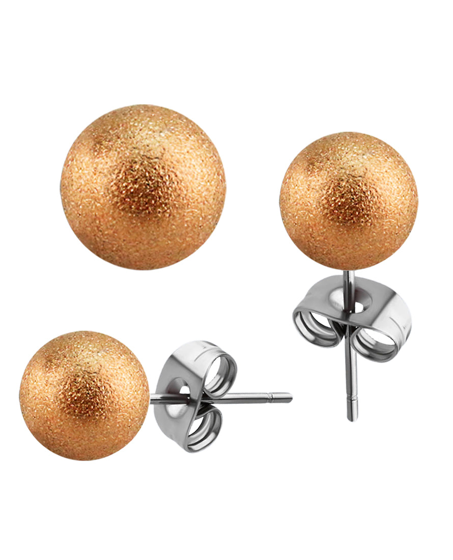 Buy 18K Gold Plated Sterling Silver Ball Stud Earrings 3mm8mm Options  Simple Polished Ball Studs Hypoallergenic Jewelry 4mm at Amazonin