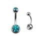 Turquoise Gem - 14g - Navel Barbell