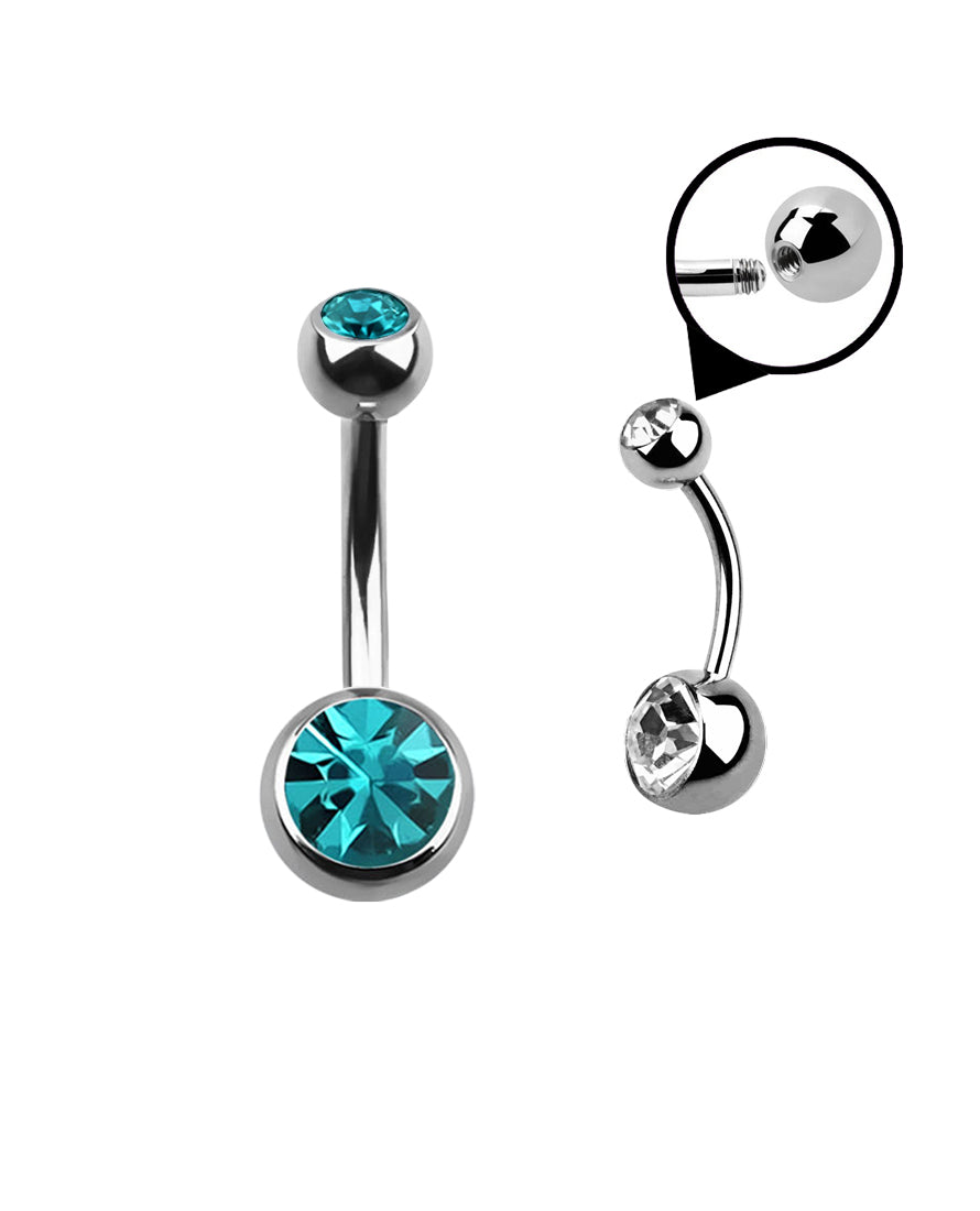 Turquoise Gem - 14g - Navel Barbell